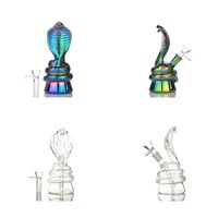 Wholesale Snake Glass Bong Animal Water Pipes Hookah inches colorful bongs with bowl oil rig smoke accessory