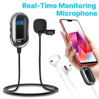 Wholesale Wireless Lavalier Microphone System Wireless Lapel Mic for iPhone iPad Android Smartphone Camera Laptop YouTube Live Interview Y211210