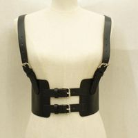 Wholesale Belts Fashion Leather Steampunk Sexy Underbust Waist Belt Corset Vest Harness Strechy Waistcoat For Women Synthetic