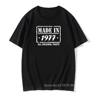 Wholesale Men s T Shirts Made In All Original Parts T Shirt th Anniversary Gift Design Cotton Retro TShirts Male Vintage Print Daddy
