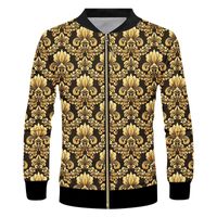 Wholesale Men s Jackets IFPD EU US Size Baroque Jacket For Men Style d Print Royal Golden Pattern Luxury Coat Women Plus Zip Up