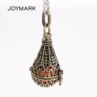 Wholesale Pendant Necklaces JOYMARK Bola Music Sounder Ball Locket Cage Long Chain Necklace Pregnancy Jewelry Gift For Mother Baby HCPN16