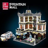 Wholesale Creator Expert Street View MOC Series Fountain Shopping Center Puzzle Assembly Model Building Block Brick Toy Kids Gift Set
