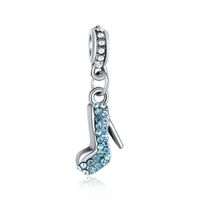 Wholesale Fits Pandora Bracelets High heeled Shoes Crystal Pendant Silver Charms Fits pandora Charms Bracelet Beads For Jewelry Making Sterling Silver Charms