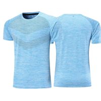 Wholesale Sport Shirt Men Fitness Running T Shirt Quick Dry Compression Workout Tight Gym Training Shirt Tee Soccer Jerseys Top Sportswear