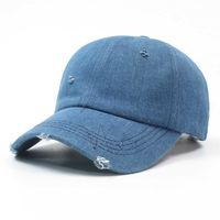 Wholesale Fashion Summer Washed Denim Women s Baseball Cap Light Board Bone Cap Casual Pure Color Stitching Men Flat Hat Snapback Caps Q0703