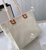 Wholesale Luxurys Designers Handbags Designer Beach Bags Top Quality Fashion Knitting Purse Shoulder Large Tote With Chain Canvas Shopping Bag