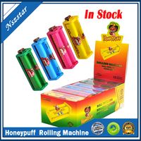 Wholesale Honeypuff Plastic Automatic Rolling Machine Cigarette Tobacco Roller MM Papers Cigarette Rolling Cone Paper Smoking Pipe Dry Herb Muller
