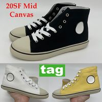 Wholesale 2021 Fashion SF mid canvas women Casual shoes black white yellow party shopping platform sneakers Plate forme Lace up Espadrilles