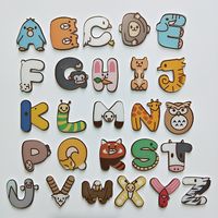 Wholesale Fridge Magnet Carton letter number Magnets Sticker Metal Refrigeator Cute Stickers Home Furnishing Decorate