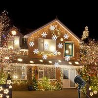Wholesale Strings Outdoor Projector Lamps Waterproof Moving Snow Laser Lights Snowflake Landscape Christmas Party LED Stage Lighting Garden