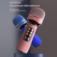 Wholesale Microphones WS Karaoke Bluetooth Compatible Microphone Handheld Wireless Music Sing Mic For Home KTV Tool Friends Gift