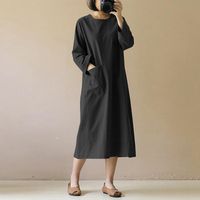 Wholesale Casual Dresses Women Long Maxi Summer Dress Literary Retro Long sleeved Japanese Mori Plus Size Robe Femme Vestidos