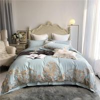 Wholesale Bedding Sets Luxury TC Egyptian Cotton Set Queen King Size Gold Exquisite Embroidery Duvet Cover Bed Sheet Pillowcases