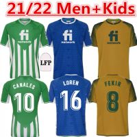 Wholesale 21 Betis Soccer Jerseys CANALES FEKIR LOREN JOAQUIN B IGLESIAS JUANMI football shirt GUARDADO C TELLO WILLIAM men Jersey kids kit sets