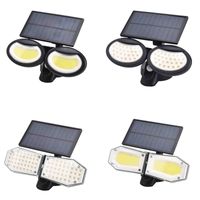 Wholesale Solar Garden Lights PIR Motion Sensor Modes Solar Wall Mount Lamp Adjustable Double Head Solar Outdoor Light Lamps In Stock