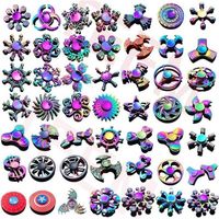 Wholesale 120 types spinner toy Rainbow hand spinners Tri Fidget Metal Gyro Dragon wings eye finger toys spinning top handspinner witn box