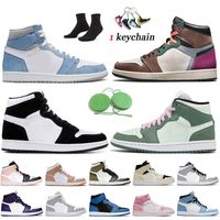 Wholesale High OG Women Mens Jumpman s Basketball Shoes Hyper Royal Hand Crafted Twist Dutch Green White Off Crimson Tint Trainers Tan Gum Barely Rose Smoke Grey Sneakers