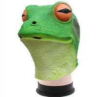 Wholesale Zoo Theme Cosplay Masks Halloween and Masquerade Festive Supplies Simulation Frog Party Headgear for Funny