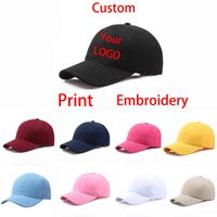 Wholesale Ex factory price Cotton baseball cap for men and women baseball cap with custom embroidered pattern printed text cheap
