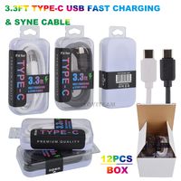 Wholesale 3 ft type c to usb cables fast charging with plastic case fit for galaxy S20 note20 smart phones in white box and UPC barcode
