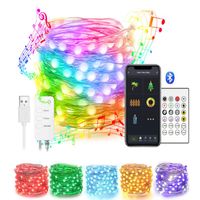 Wholesale Strings M M Christmas LED String Light WIFI Bluetooth Remote Control Compatible With Google Assistant Alexa Decoration