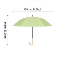 Wholesale Long Straight Handle Semi Automatic Umbrellas Solid Color Rainy Sunny Strong Windproof Large Umbrella Multi Colors KKB7450