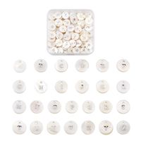 Wholesale Charms box Alphabet Natural Shell Letter A Z Freshwater Pendant Flat Round For Jewelry Making DIY Bracelet