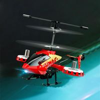 Wholesale 2 G CH Intelligent Gyroscope Anti collision RC Helicopter RTF For Children Models Outdoor Toys Red Blue Drones