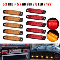 Wholesale 10x Red Amber LED Side Marker Lamp Clearance Trailer Light Indicator Truck Emergency Lights