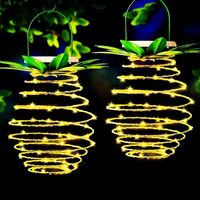 Wholesale Solar Lamps Pack LED Pineapple Light Outdoor Waterproof Hanging Lantern Sensor Lights For Garden Walkway Patio Decoration