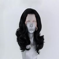 Wholesale Synthetic Wigs Glueless Lace Front Wig Black Long Wavy High Density Side Part Hair For Women