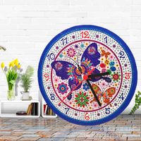 Wholesale 5D Special Shaped Painting Sale Diy Diamond Embroidery Cross Stitch Wall Clock Christmas Gift