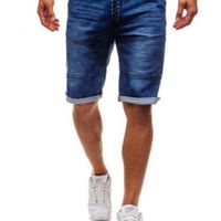 Wholesale Mens Short Jeans Slim Fit Straight Stretch Five point Summer Casual Style New Type European And American Wind Pants