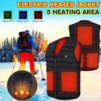 Wholesale Men Autumn Winter Smart Heating Jackets Cotton Vest USB Infrared Electric Women Outdoor Flexible Thermal Warm Jacket