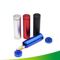 Wholesale Aluminum alloy smoke grinder green red blue white with storage box pipe cylindrical set grinders