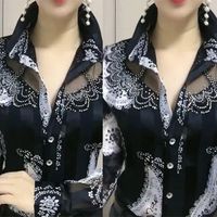 Wholesale Pure cotton2021 early spring new long sleeve base coat women s foreign style lace stitching small shirt Floral Top