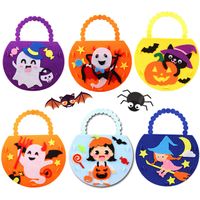 Wholesale Gift Wrap Halloween Candy Bag Handbags Children DIY Handwork Felt Gifts Bags Tote Pumpkin Bags Styles w