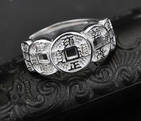 Wholesale Five emperors money compared to silver plated vintage ring free delivery free deliv ery