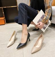 Wholesale Women dress shoes Office pumps high quality low heels sandals pointed high heeled women s simple party wedding spring sexy lady shoe