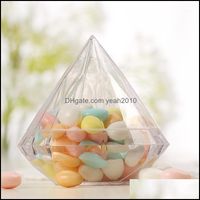 Wholesale Gift Event Festive Supplies Home Gardengift Wrap Acrylic Wedding Candy Box Clear Plastic Diamond Packaging For Gifts Party Holders B