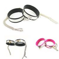 Wholesale Stainless steel silicone pad thigh key ring chain chastity belt leg cuff lock