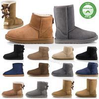 Wholesale Fashion Newest Arrival Women Classic Low Boots Top Quality Grey Black Khaki Pink Brown Chestnut Beige Chocolate Maroon Boot Snow Winter Shoes Size