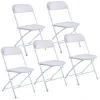 Wholesale New Plastic Folding Chairs Wedding Party Event Chair Commercial White GYQ FY4258