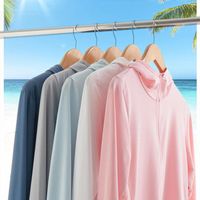 Wholesale Mens Coat UV Sunscreen Clothes Transparent Long Sleeve Jacket Anti Ultraviolet Summer Beach Wear Cover ups Men s Jackets
