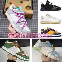 Wholesale High quality OFF SB The Casual Shoes Designer Men Women Low runner Sneakers Collection Black White Beige Orange Blue Platform Michigan track Trainers