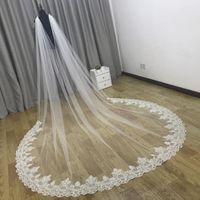 Wholesale Bridal Veils Real Pos Wedding Cape Veil White Ivory Shoulder Tulle Long Cloak Shawl Trim Accessories