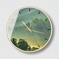 Wholesale Wall Clocks D Clock Sea And Sunset Series HD Modern Design Metal Silent Movement Large Size Home Decoration