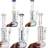 Wholesale 11 Inch Glass Bongs mm Female Joint Hookahs Water Pipe Heady Bong Ice Pinch Fab Egg Straight Tube Oil Dab Rigs Inline Perc With Bowl WP2161