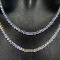 Wholesale Hiphop k Gold Iced Out Diamond Chain Necklace CZ Tennis Necklace For Men And Women